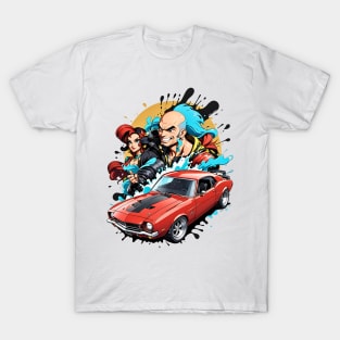 Cyberpunk Squad retro vintage muscle car poster design T-Shirt